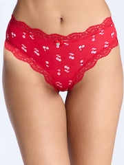 Boux Avenue Multicoloured Heart Cherry Print Brazilian 5 Pack - Image 2 of 3