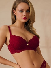 Boux Avenue Blue Billie Lace Balcony Bra - Image 1 of 4