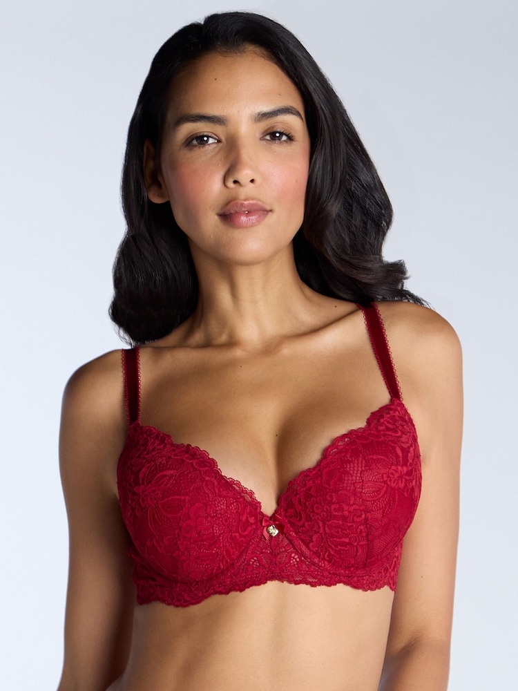 Boux Avenue Blue Billie Lace Balcony Bra - Image 2 of 4