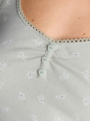 Boux Avenue Pink Pointelle Strawberry Vest Pyjamas Set - Image 5 of 5