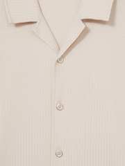 Champagne - Reiss Warwick Textured-Knit Cuban-Collar Shirt - Image 6 of 6