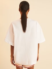 Reiss Ivory Spencer Reiss | NYBG Floral Oversize T-Shirt - Image 4 of 5