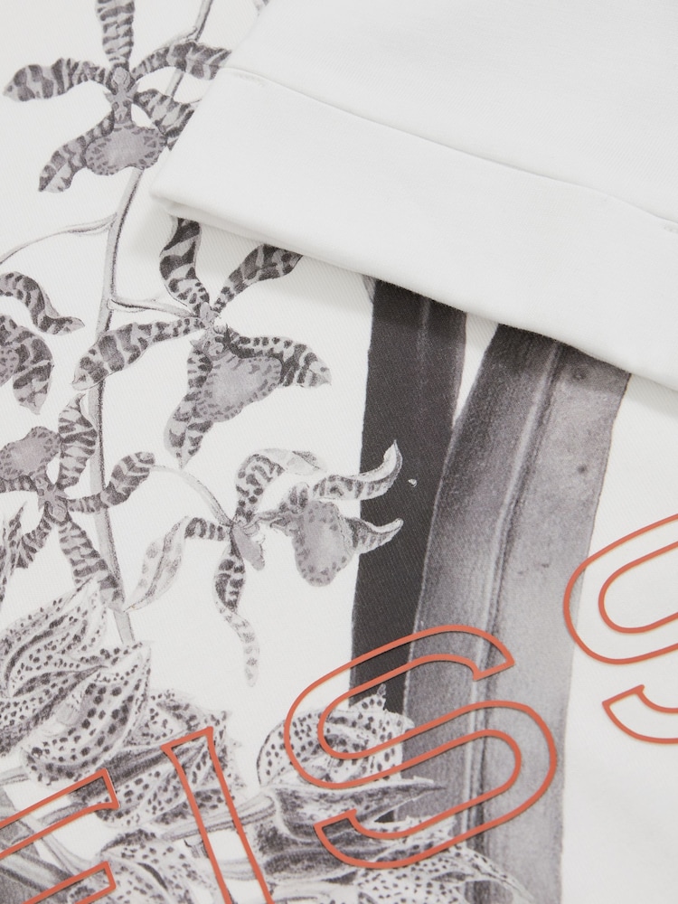 Reiss Ivory Spencer Reiss | NYBG Floral Oversize T-Shirt - Image 5 of 5