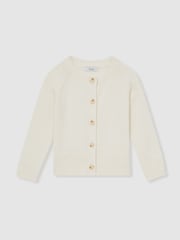 Reiss Ivory Ottie 4-9 yrs Cotton Crew-Neck Cardigan - Image 2 of 4