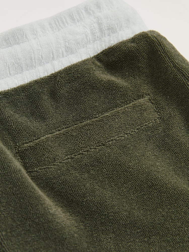Multicolor verde - Reiss Selvio Velour Colour-Block Shorts - Imagen 5 de 5