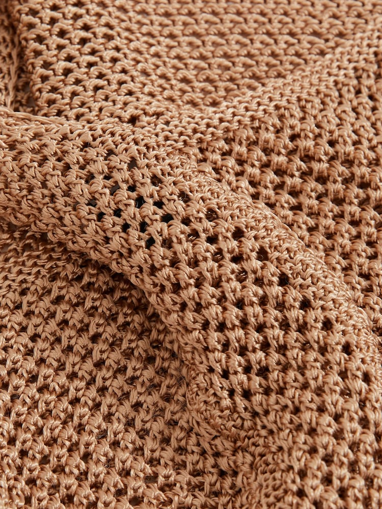 Reiss Gold Ruby Atelier Open Knit Halterneck Top - Image 7 of 7