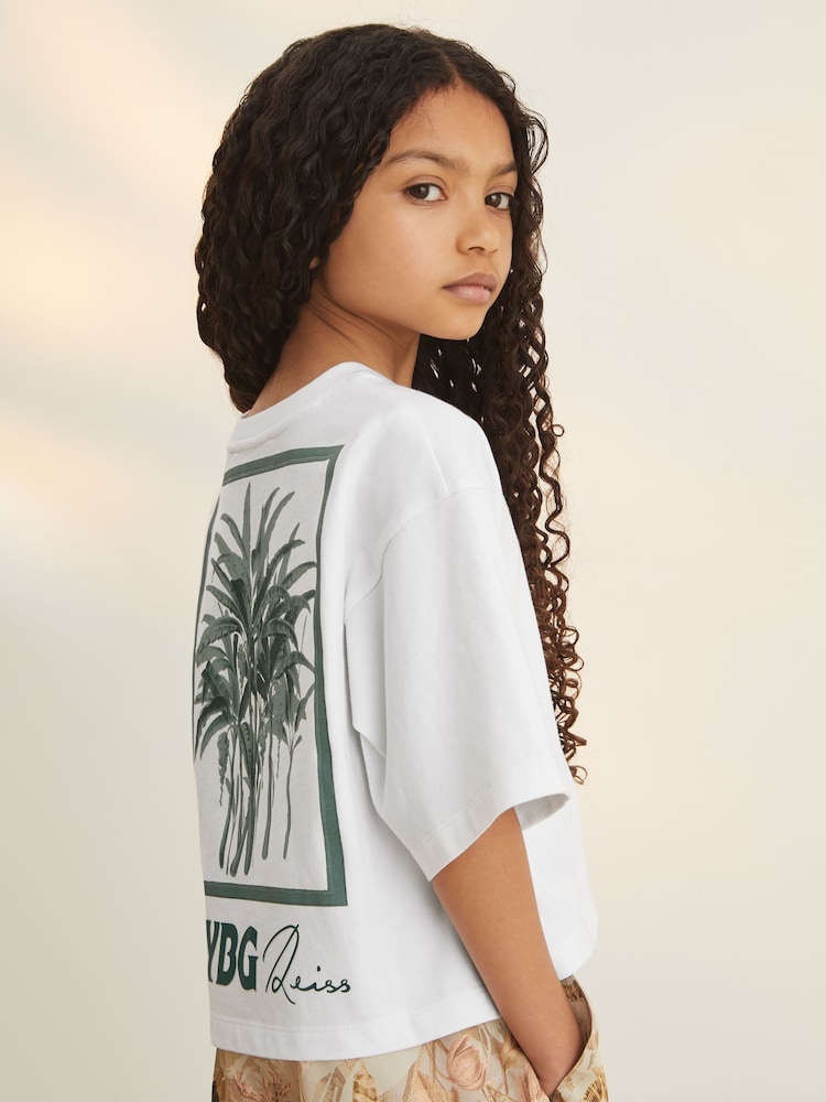 Reiss Khaki Spencer 4-9 yrs Reiss | NYBG Floral Oversize T-Shirt - Image 1 of 6