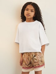 Reiss Khaki Spencer 9-13 yrs Reiss | NYBG Floral Oversize T-Shirt - Image 4 of 6