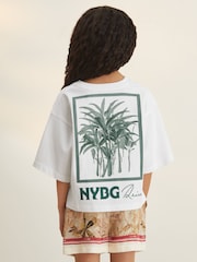 Reiss Khaki Spencer 9-13 yrs Reiss | NYBG Floral Oversize T-Shirt - Image 5 of 6
