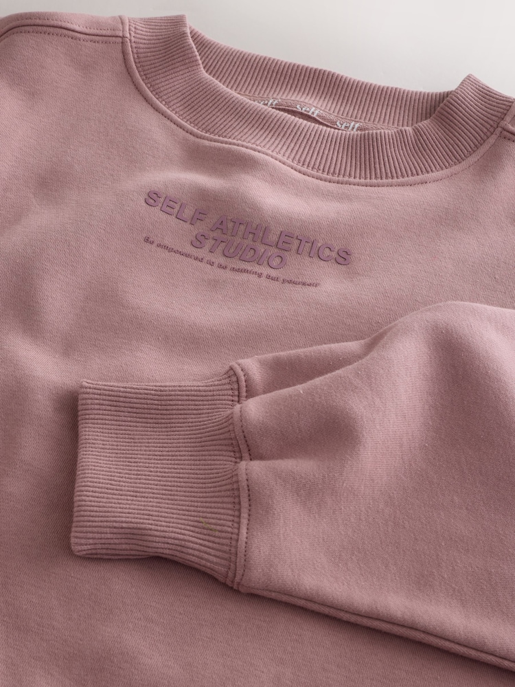 self. Pink Crew Neck Sweatshirt - Image 3 of 3 self. Pink Crew Neck Sweatshirt - Image 3 of 3