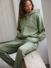 self. Sage Green Hooded Zip Through Jacket - Image 3 of 9