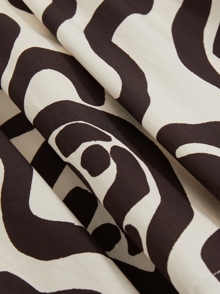 Estampado marfil - Reiss Anouka Cotton Shirred Printed Dress - Imagen 4 de 4