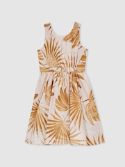 Multicolor - Reiss Anouka Cotton Shirred Printed Dress - Imagen 2 de 4