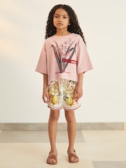 Reiss Pink Spencer 4-9 yrs Reiss | NYBG Floral Oversize T-Shirt - Image 3 of 5