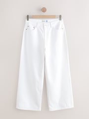 White 100% Cotton Hourglass Wide Leg Jeans - Image 5 of 7