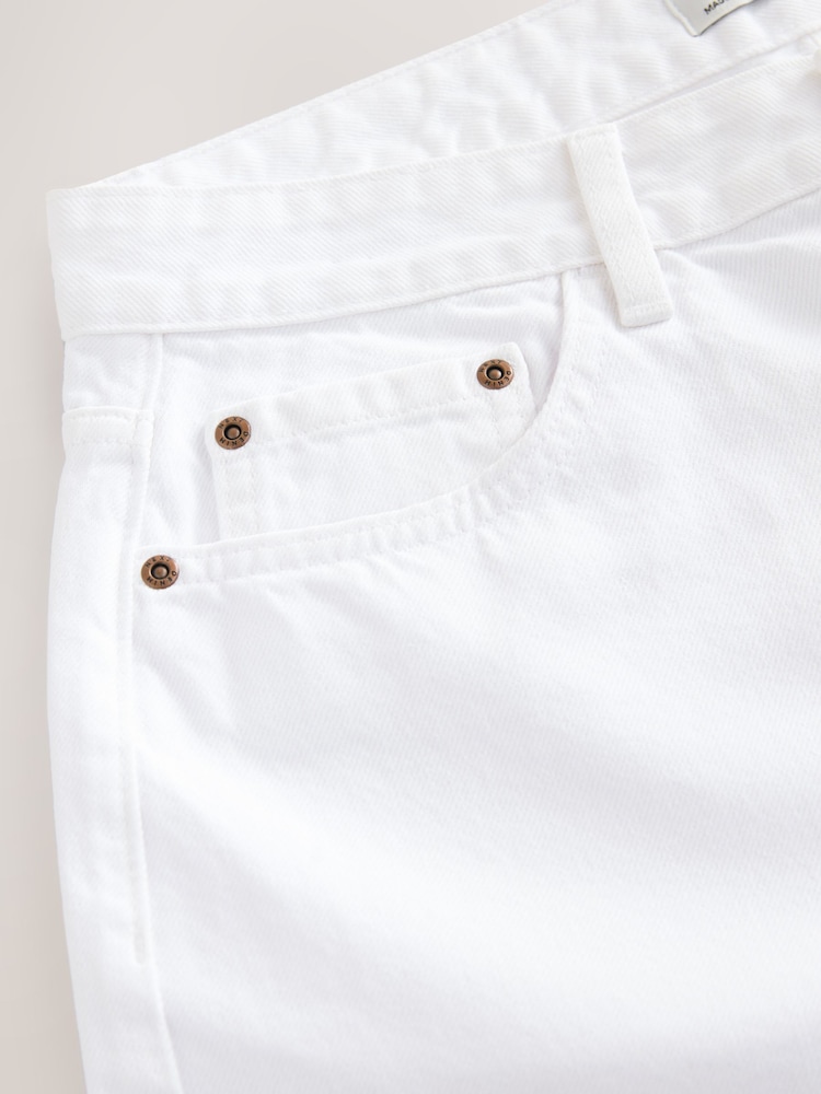 White 100% Cotton Hourglass Wide Leg Jeans - Image 7 of 7