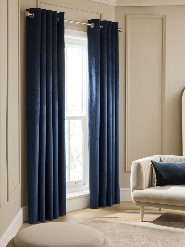 Liquid Velvet Eyelet Curtains - Slika 1 iz 5