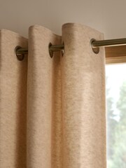 Oatmeal Natural Textured Felt Pencil Pleat Curtains - Image 3 of 5