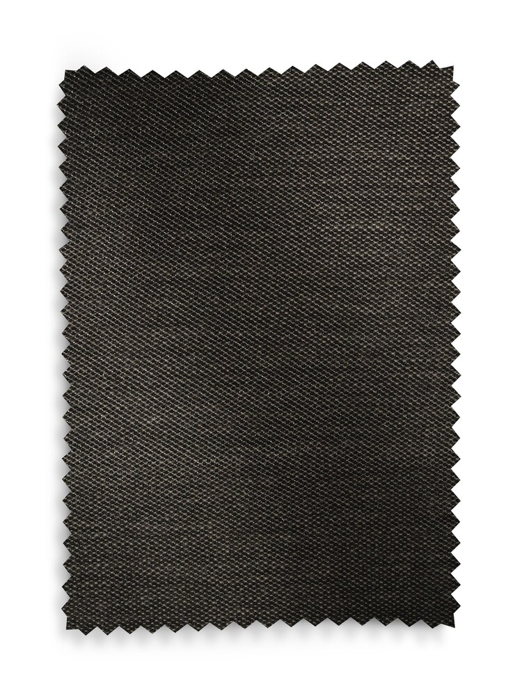 Charcoal Grey Fine Chenille Lined Eyelet Curtains - Image 5 of 5