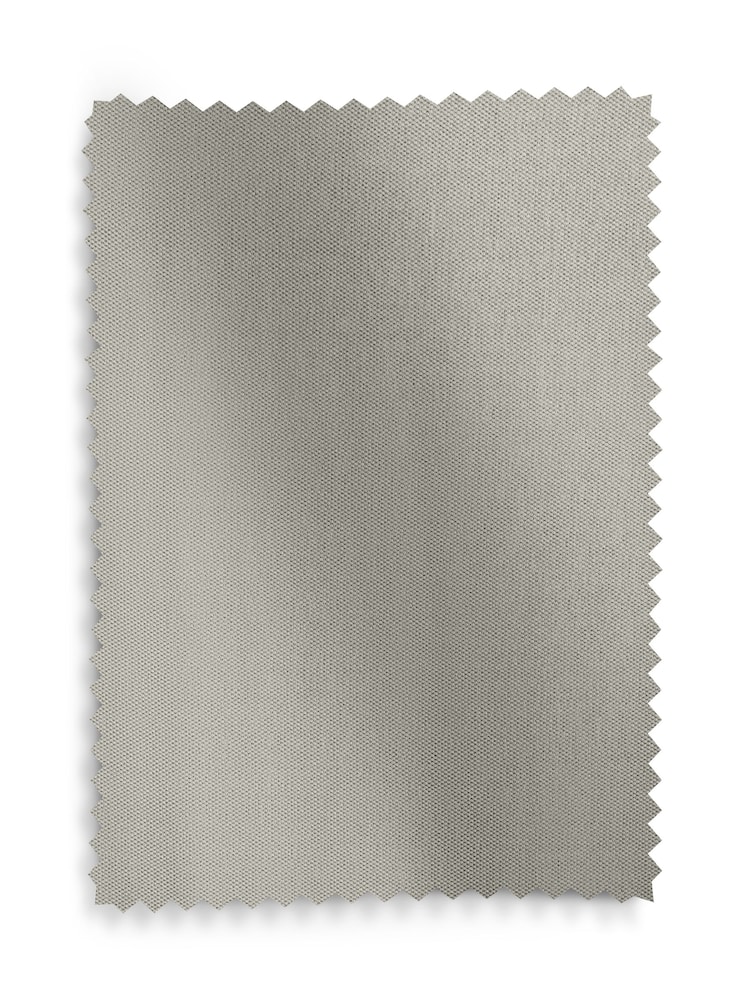 Light Grey Fine Chenille Lined Eyelet Curtains - Image 5 of 5