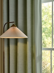 Sage Green Fine Chenille Blackout/Thermal Eyelet Curtains - Image 3 of 6