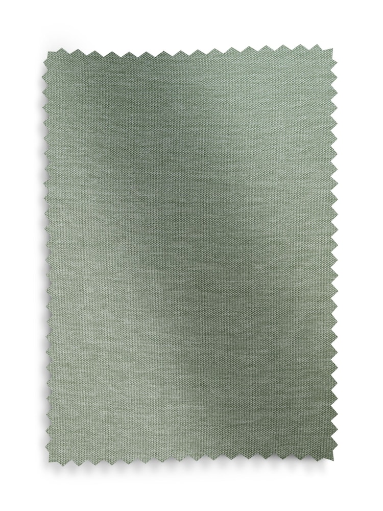 Sage Green Fine Chenille Blackout/Thermal Eyelet Curtains - Image 6 of 6