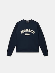 أزرق - Mint Velvet Monaco Graphic Sweatshirt - صورة 7 من 8