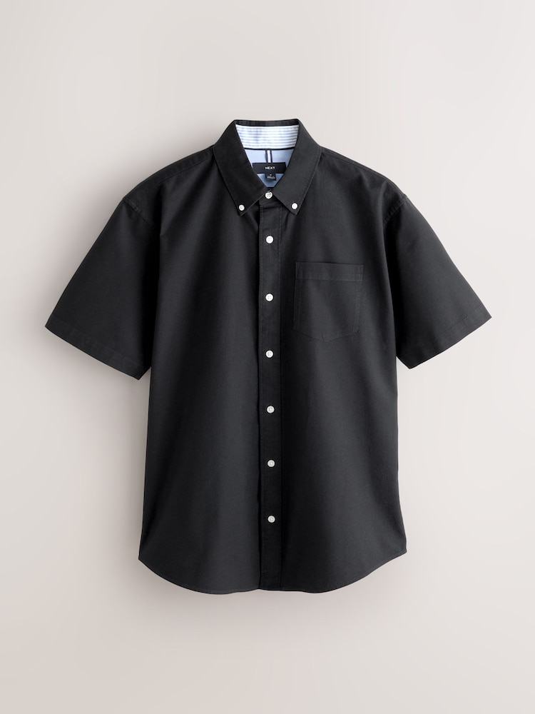 Black Short Sleeve Oxford Shirt - Image 1 of 3