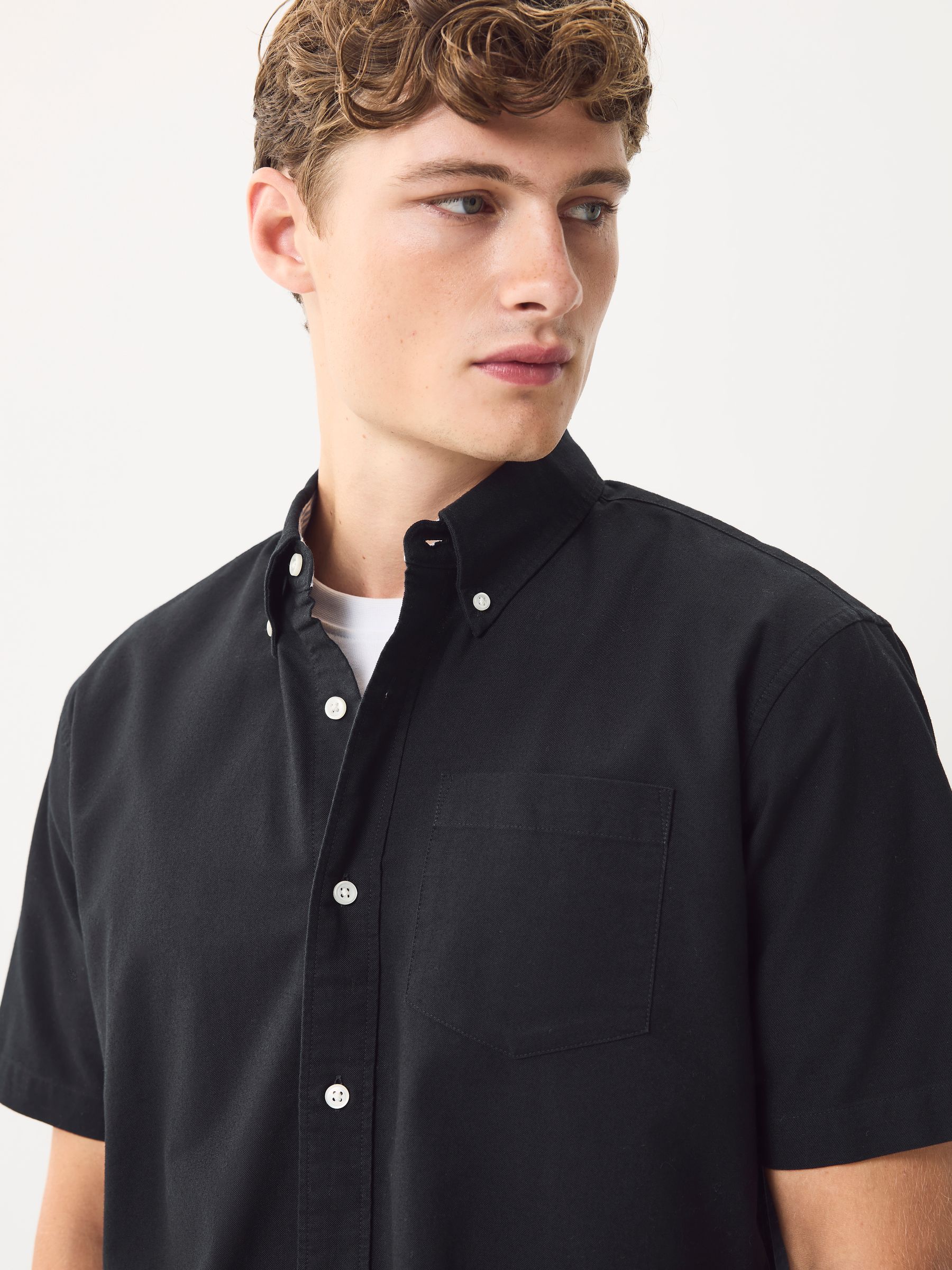 Buy Black Short Sleeve Oxford Shirt from Next USA