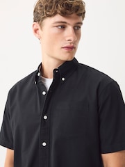 Black Short Sleeve Oxford Shirt - Image 4 of 7