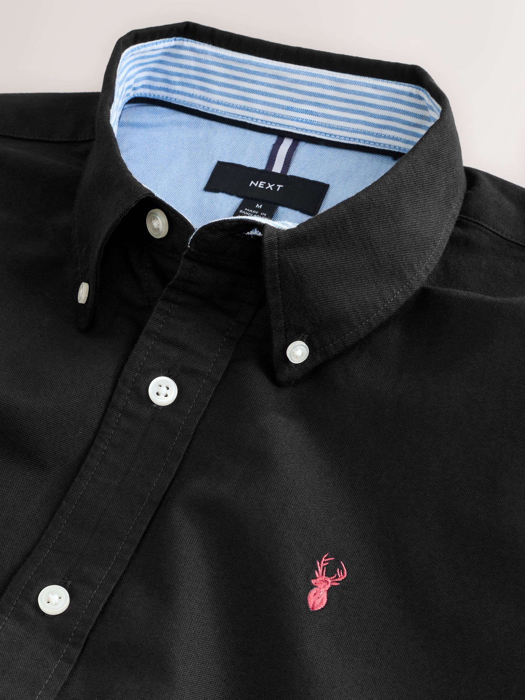 Buy Black Regular Fit Short Sleeve Oxford Shirt from Next USA