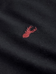 Black Slim Fit Short Sleeve Oxford Shirt - Image 9 of 9