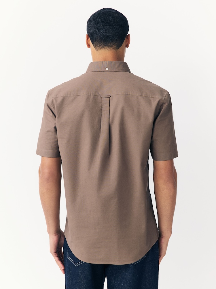 Stone Natural Short Sleeve Oxford Shirt - Image 2 of 7