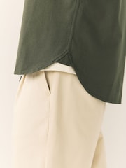 Dark Green Short Sleeve Oxford Shirt - Image 6 of 9