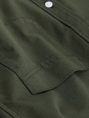 Dark Green Short Sleeve Oxford Shirt - Image 8 of 9