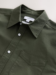 Dark Green Short Sleeve Oxford Shirt - Image 9 of 9