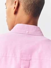Pink Regular Fit Short Sleeve Oxford Shirt - Image 5 of 8