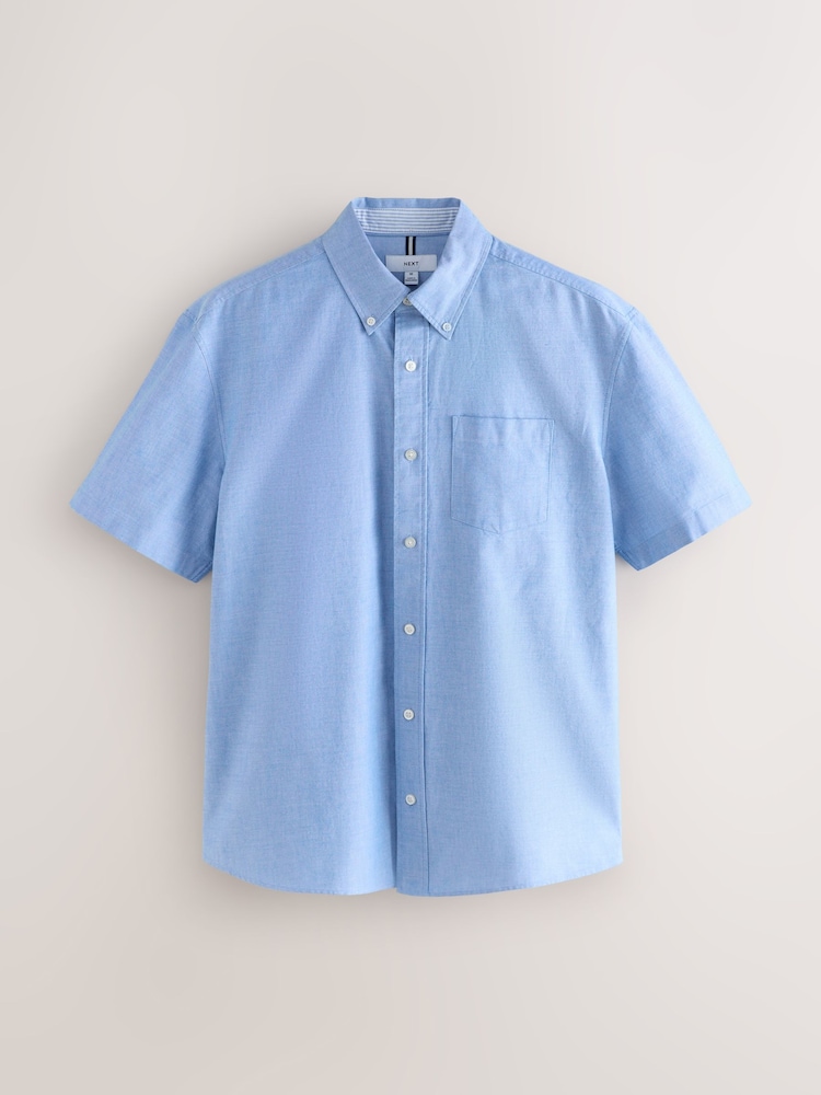 Light Blue Short Sleeve Oxford Shirt - Image 1 of 3