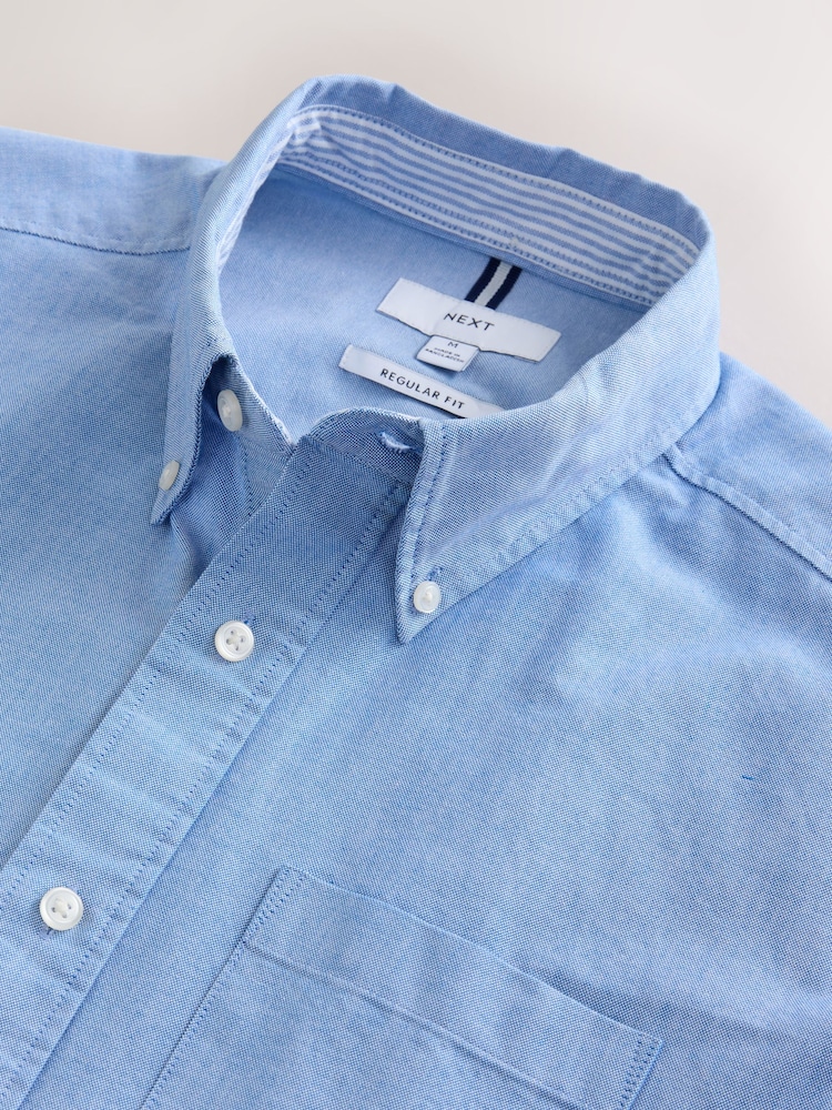 Light Blue Short Sleeve Oxford Shirt - Image 3 of 3