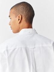 White Regular Fit Short Sleeve Oxford Shirt - Image 4 of 5