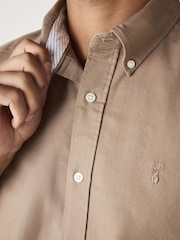 Stone Slim Fit Short Sleeve Oxford Shirt - Image 4 of 9