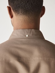 Stone Slim Fit Short Sleeve Oxford Shirt - Image 6 of 9