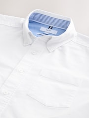 White Short Sleeve Oxford Shirt - Image 2 of 3