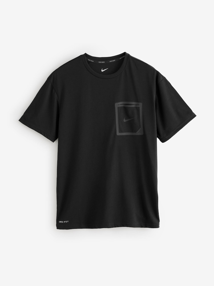 Nike Black DriFIT Tech Pocket UPF 40 Rash Vest - Image 1 of 1