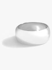 Mood Silver Tone Polished Statement Bangle Bracelet - Image 1 of 3