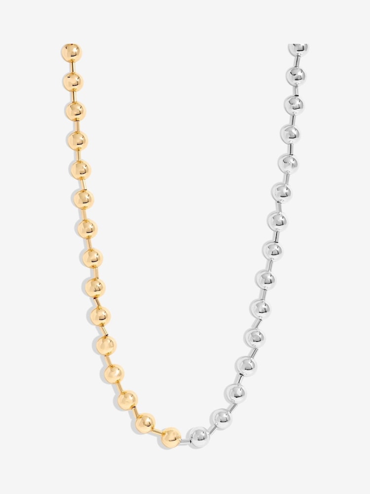 Mood Metallic Two Tone Ball Chain Allway Necklace - Image 1 of 4