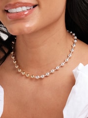 Mood Metallic Two Tone Ball Chain Allway Necklace - Image 3 of 4