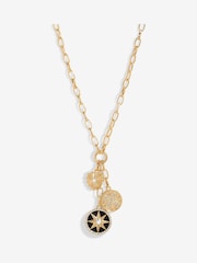 Mood Gold Tone Crystal Celestial Charm Pendant Necklace - Image 1 of 3