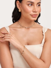 Mood Gold Tone Polished Dome Layered Chain Pendant Necklace Pack of 2 - Image 2 of 4