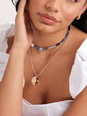 Mood Gold Tone Bead And Molten Disc Layered Necklaces 2 Pack - Image 3 of 4